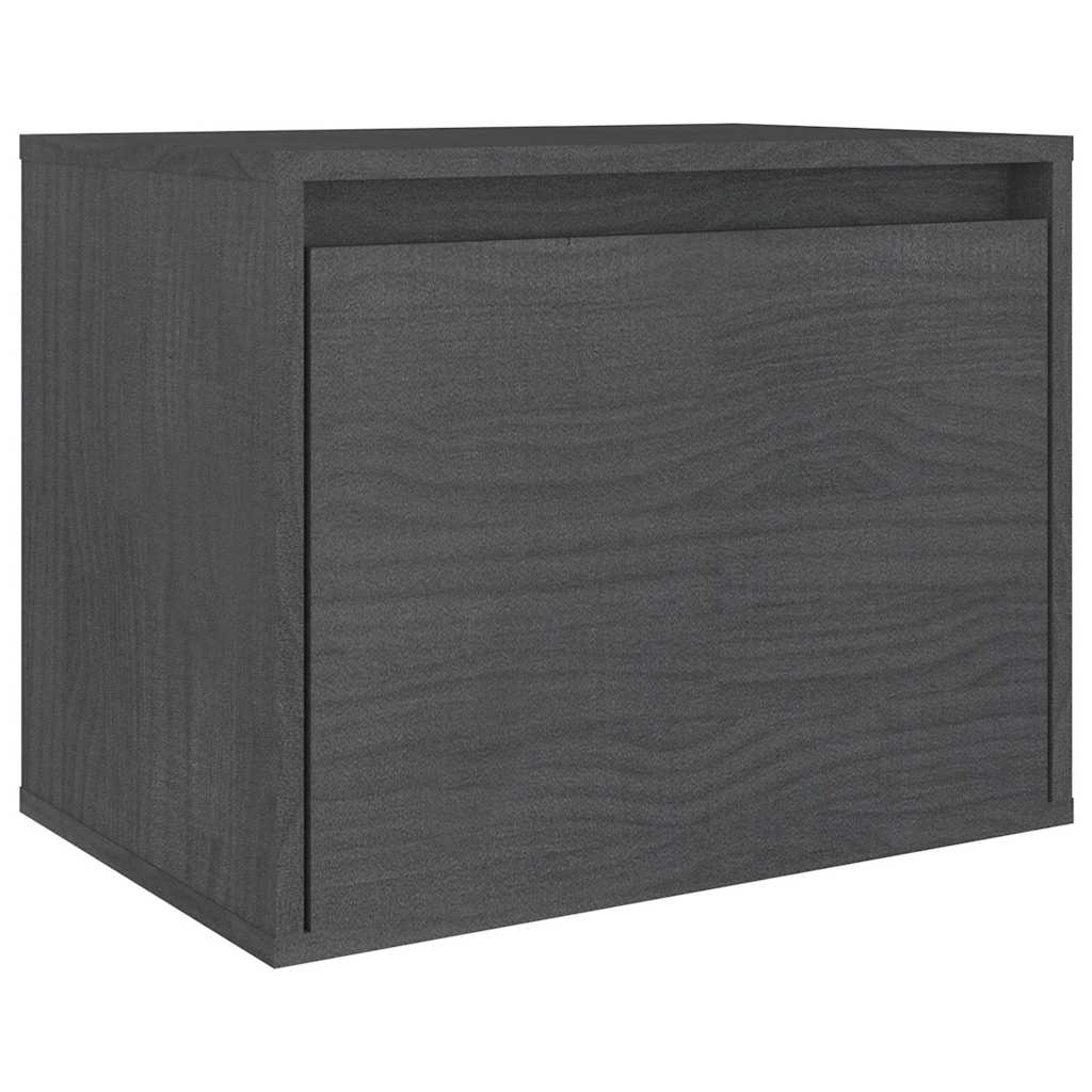 4 Piece TV Cabinet Set Grey Solid Wood Pine