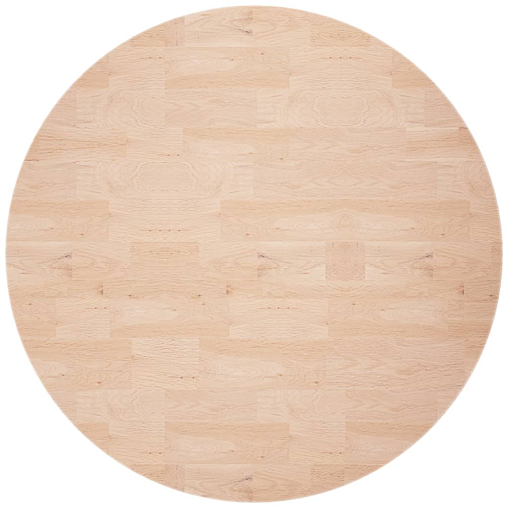 Round Table Top Ø60x2,5 cm Untreated Solid Wood Oak
