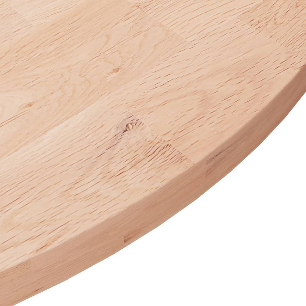 vidaXL Round Table Top Ø70x2,5 cm Untreated Solid Wood Oak