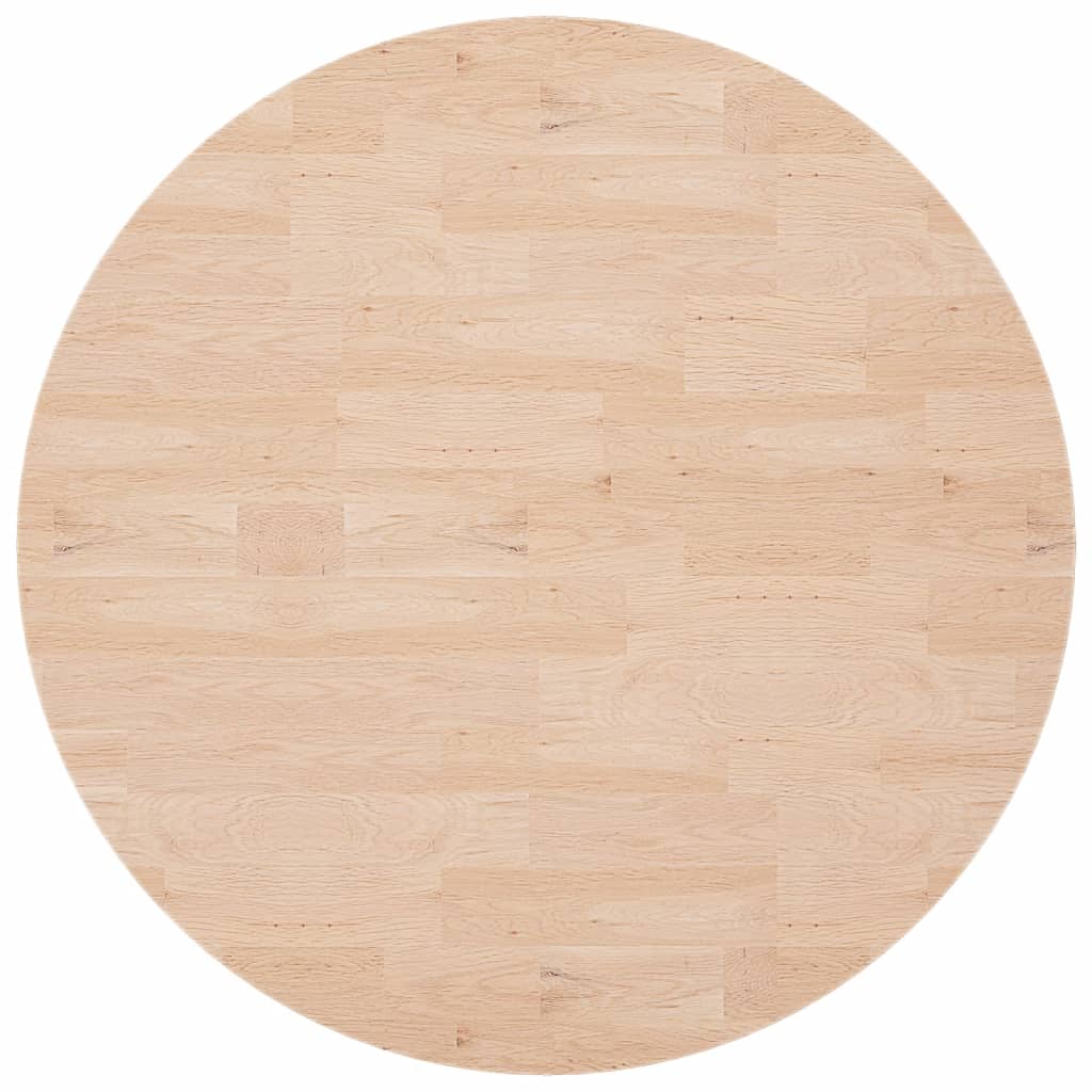 vidaXL Round Table Top Ø90x2,5 cm Untreated Solid Wood Oak