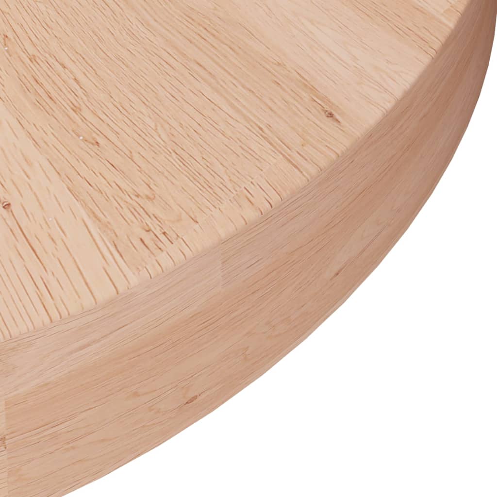 Round Table Top Ø30x4 cm Untreated Solid Wood Oak