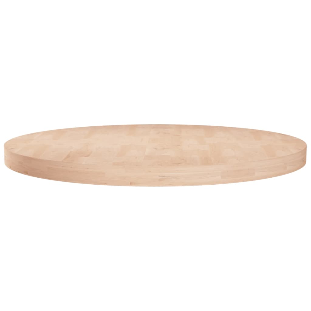 vidaXL Round Table Top Ø70x4 cm Untreated Solid Wood Oak