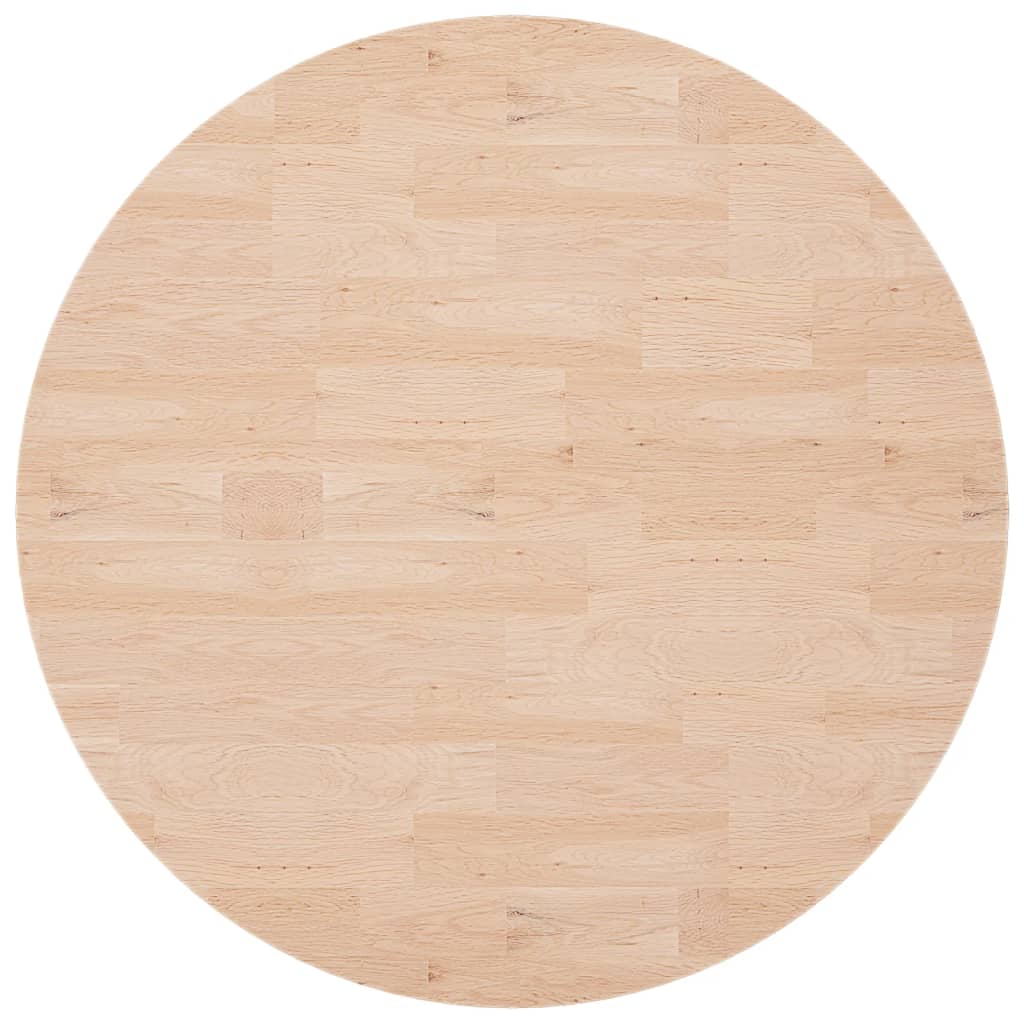 vidaXL Round Table Top Ø90x4 cm Untreated Solid Wood Oak