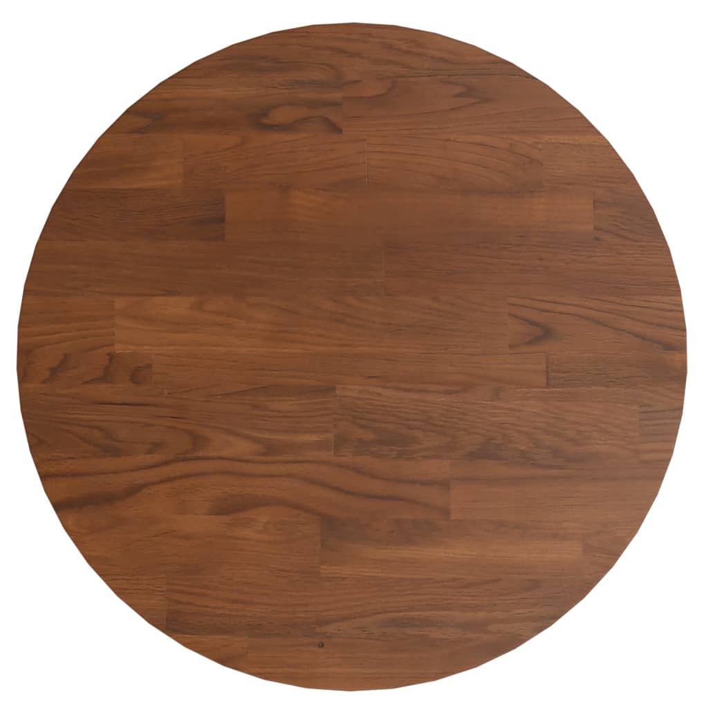 vidaXL Round Table Top Dark Brown Ø30x1.5 cm Treated Solid Wood Oak