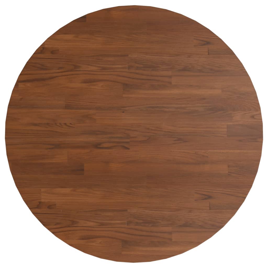 vidaXL Round Table Top Dark Brown Ø50x1.5 cm Treated Solid Wood Oak