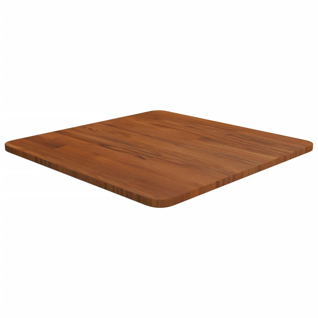 vidaXL Square Table Top Dark Brown 50x50x1.5cm Treated Solid Wood Oak