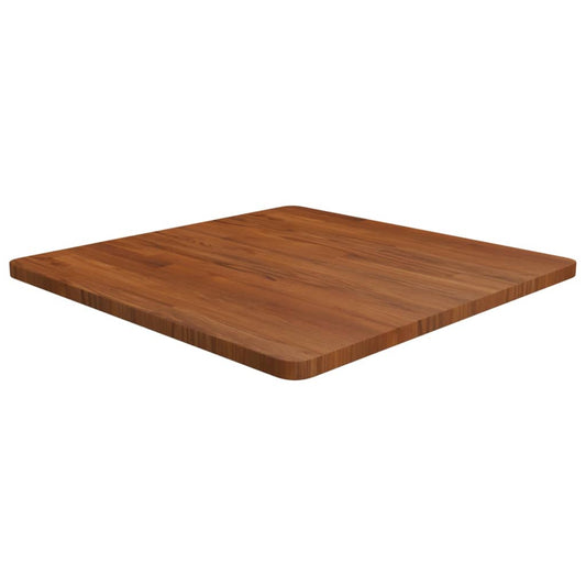 vidaXL Square Table Top Dark Brown 70x70x2.5cm Treated Solid Wood Oak