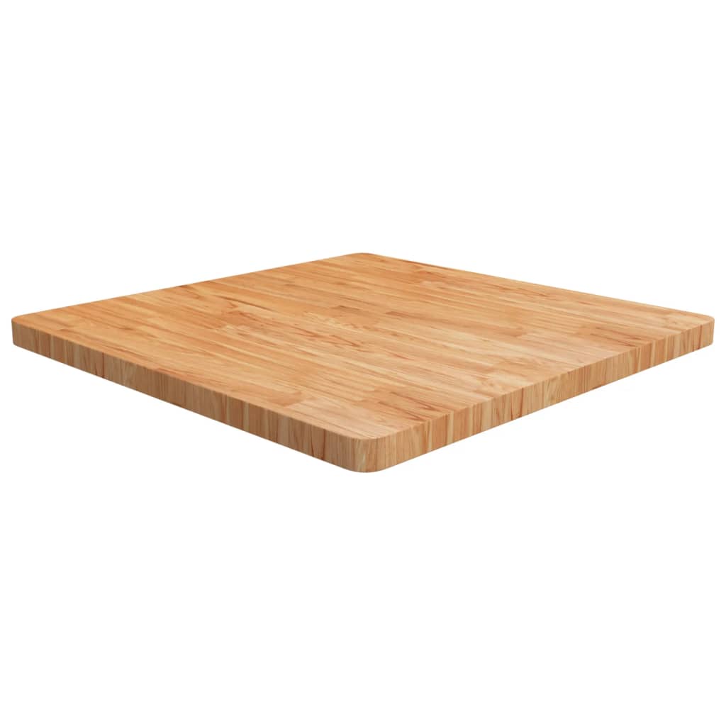 vidaXL Square Table Top Light Brown 80x80x4cm Treated Solid Wood Oak