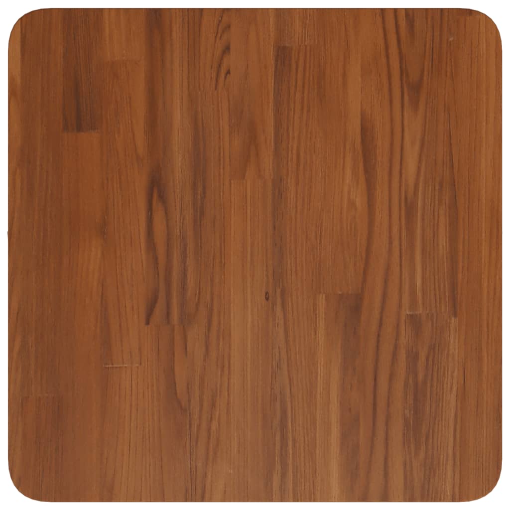 vidaXL Square Table Top Dark Brown 40x40x4cm Treated Solid Wood Oak