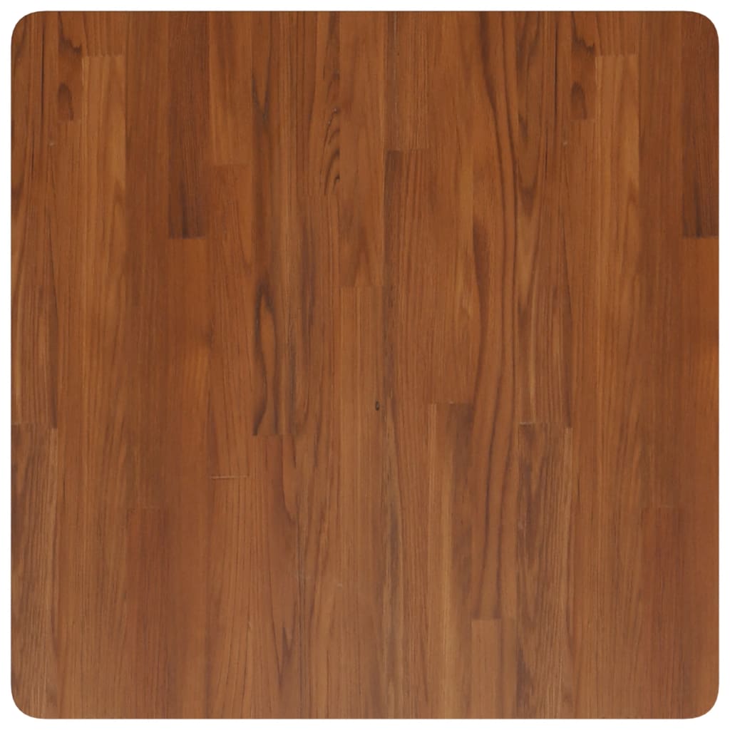 vidaXL Square Table Top Dark Brown 70x70x4cm Treated Solid Wood Oak