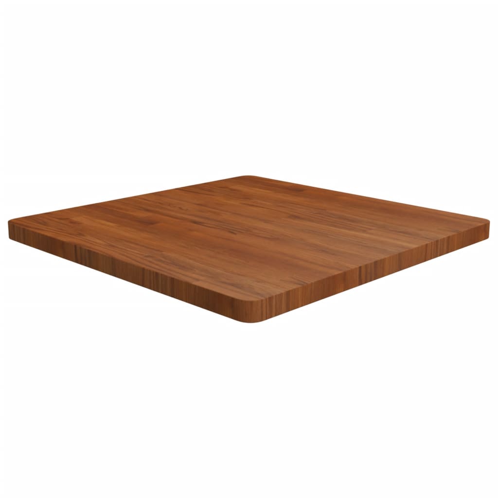 vidaXL Square Table Top Dark Brown 80x80x4cm Treated Solid Wood Oak