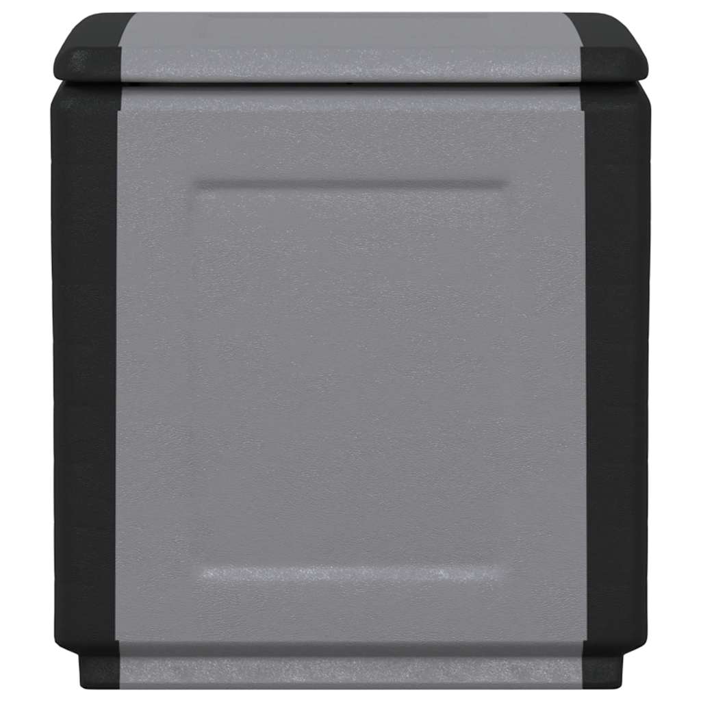 Garden Storage Box 54x53x57 cm 130 L Dark Grey and Black