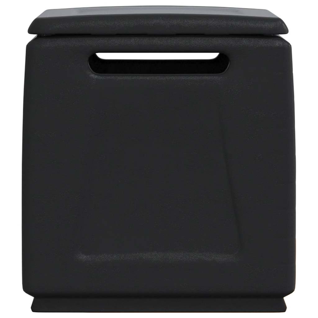 Garden Storage Box 54x53x57 cm 130 L Dark Grey and Black