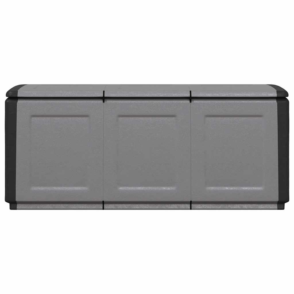 Garden Storage Box 138x53x57 cm 330 L Dark Grey and Black