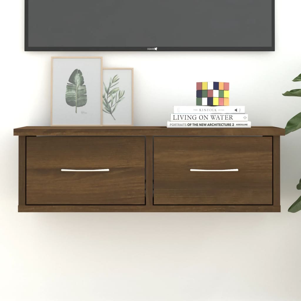 815080 vidaXL Wall Cabinet Brown Oak 60x26x18,5 cm Engineered Wood
