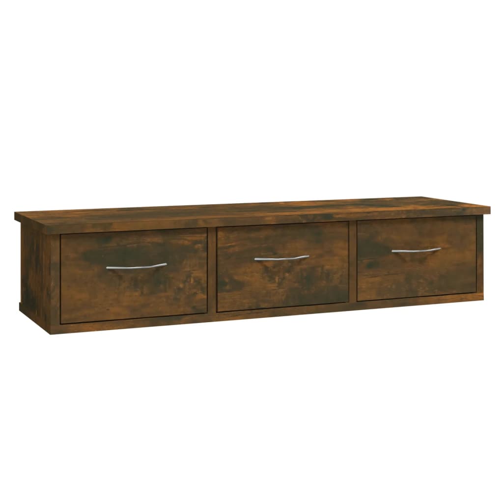 815081 vidaXL Wall Cabinet Smoked Oak 88x26x18,5 cm Engineered Wood