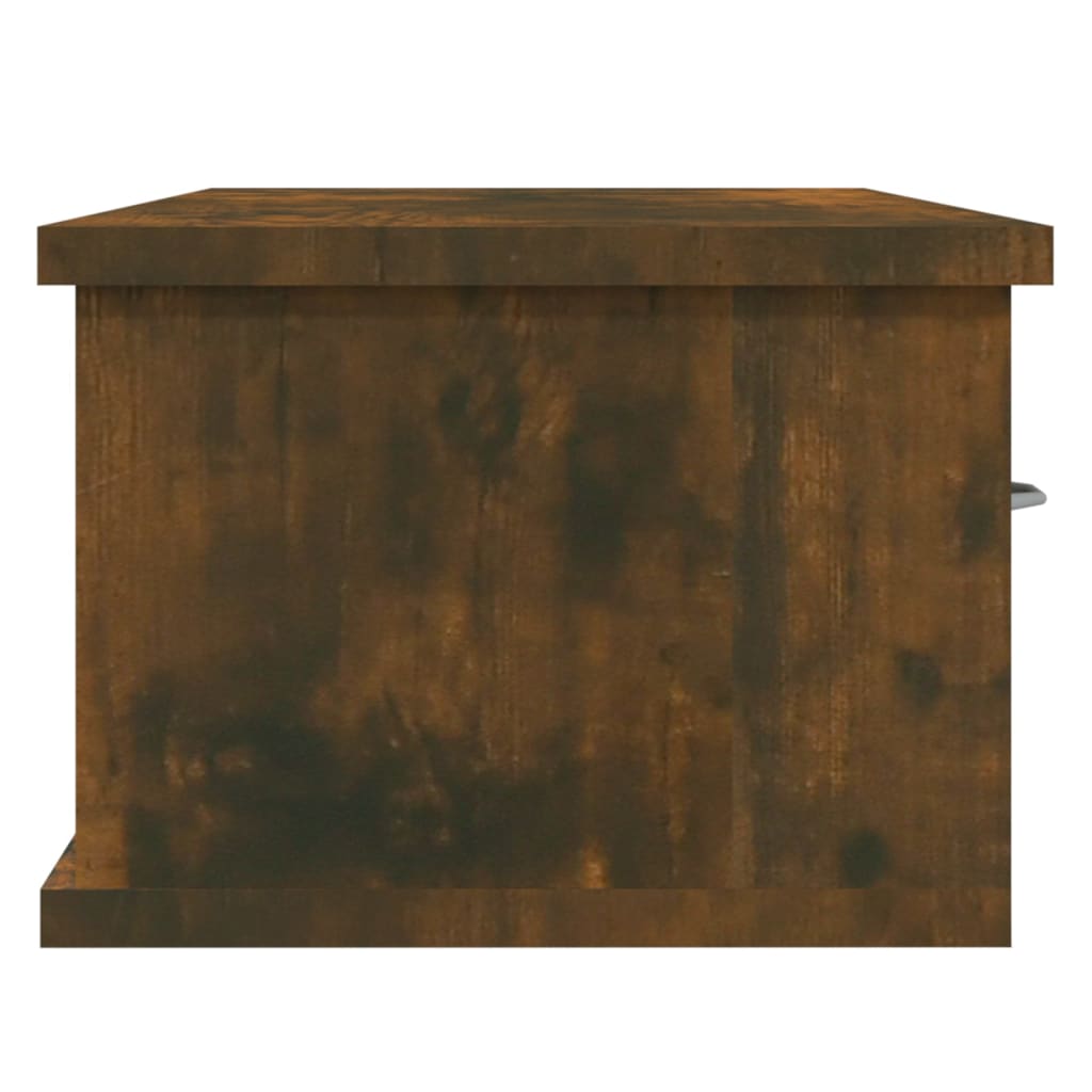 815081 vidaXL Wall Cabinet Smoked Oak 88x26x18,5 cm Engineered Wood