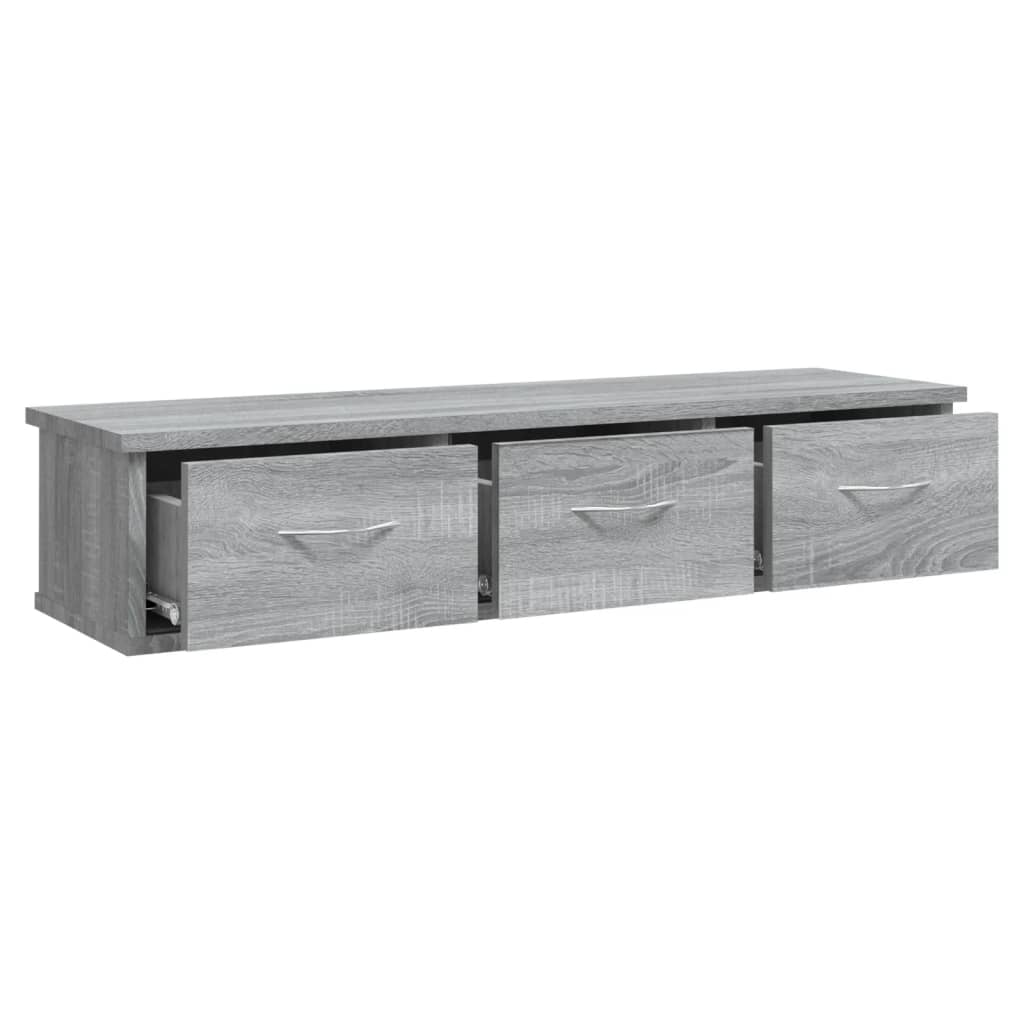 Wall Cabinet Grey Sonoma 88x26x18,5 cm Engineered Wood