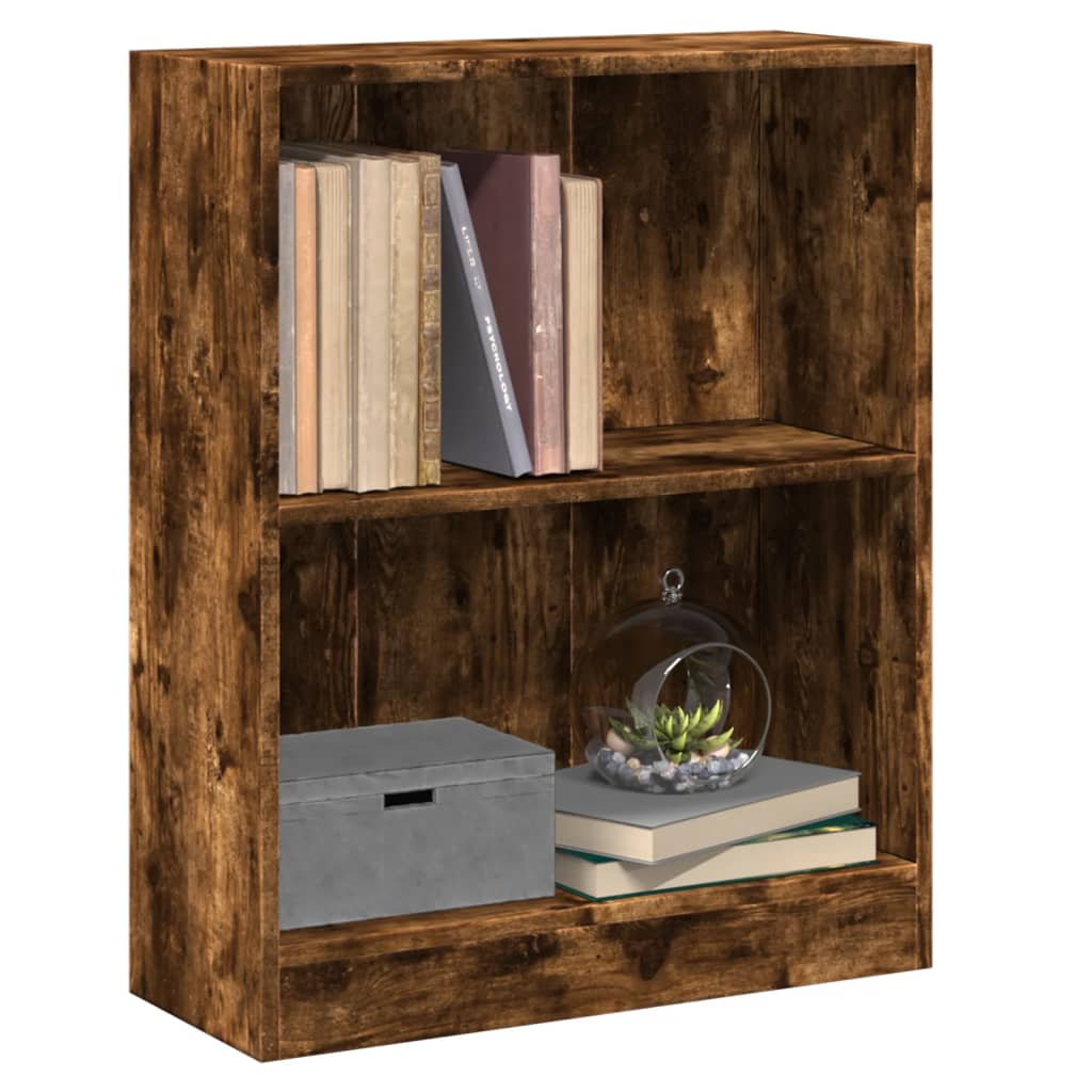 vidaXL Bookshelf Smoked Oak 60x24x76 cm Engineered Wood