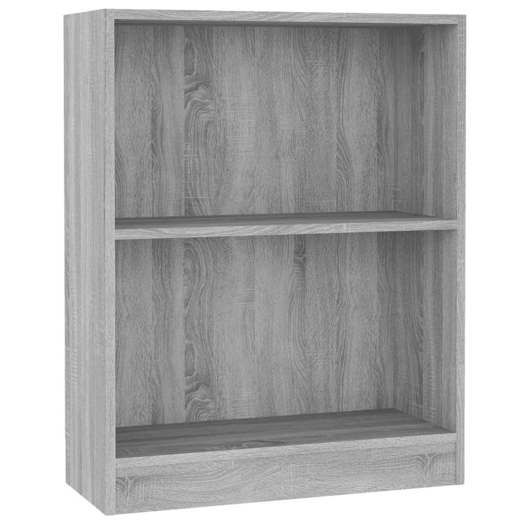 vidaXL Bookshelf Grey Sonoma 60x24x76 cm Engineered Wood