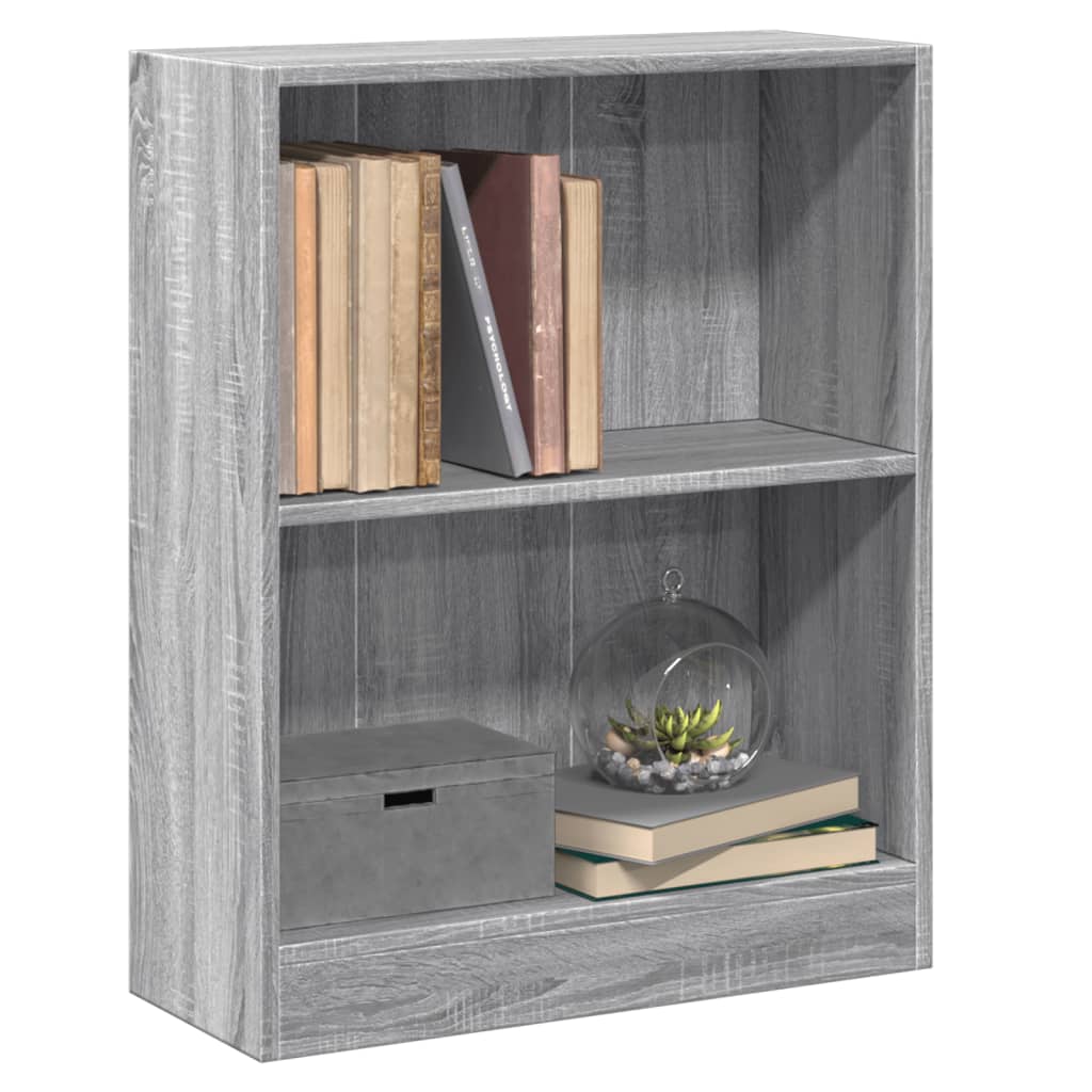 vidaXL Bookshelf Grey Sonoma 60x24x76 cm Engineered Wood