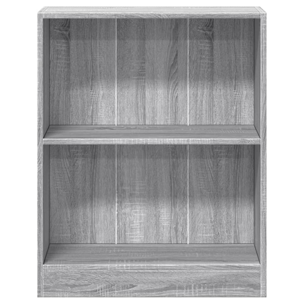 vidaXL Bookshelf Grey Sonoma 60x24x76 cm Engineered Wood