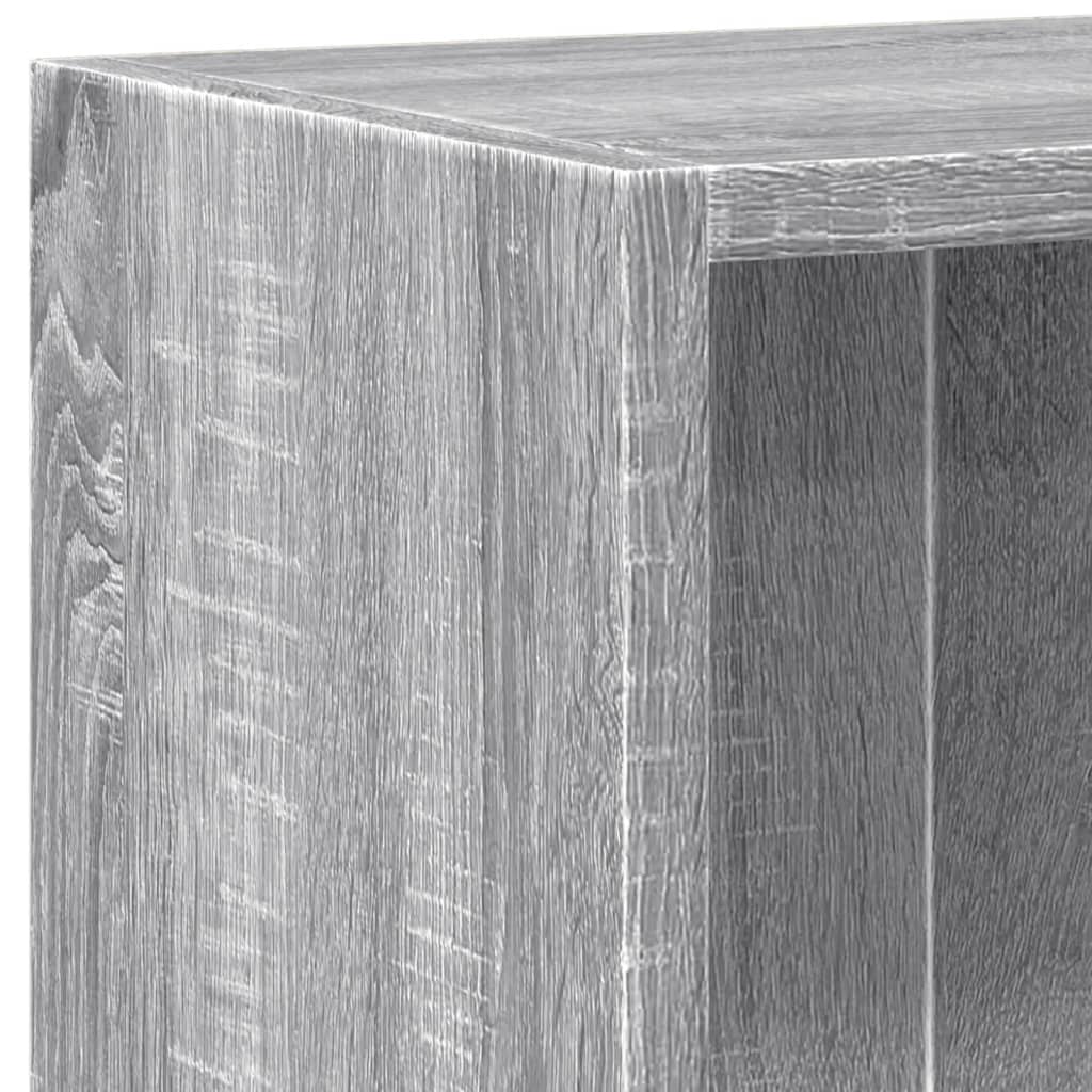 vidaXL Bookshelf Grey Sonoma 60x24x76 cm Engineered Wood