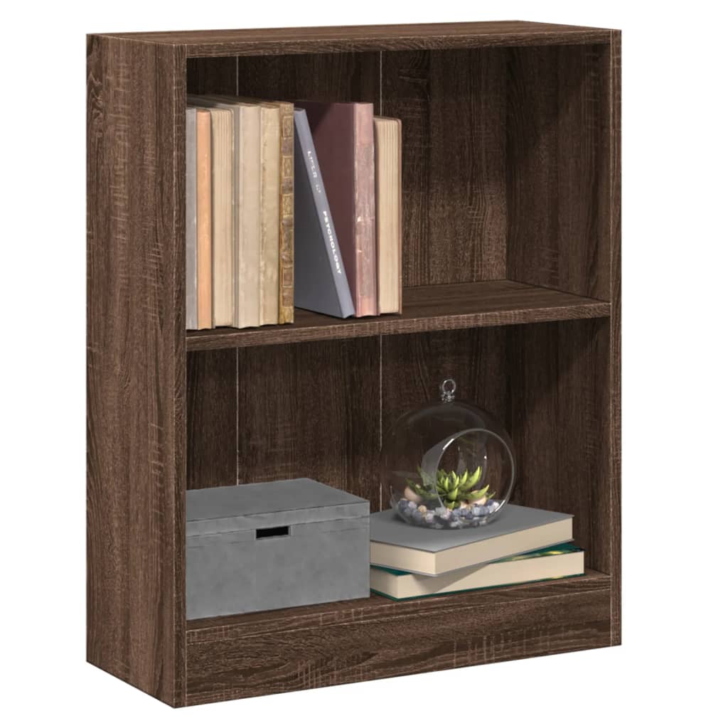 vidaXL Bookshelf Brown Oak 60x24x76 cm Engineered Wood