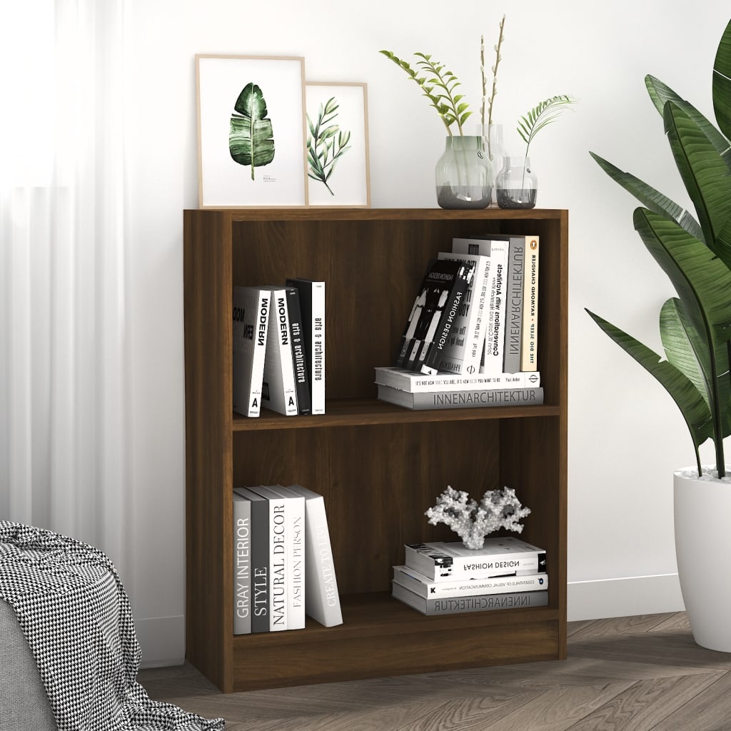 vidaXL Bookshelf Brown Oak 60x24x76 cm Engineered Wood