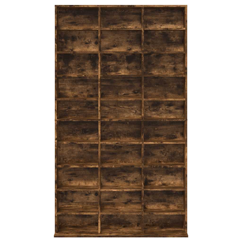 CD Cabinet Smoked Oak 102x23x177.5 cm Engineered Wood