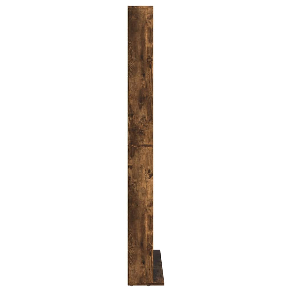 CD Cabinet Smoked Oak 102x23x177.5 cm Engineered Wood