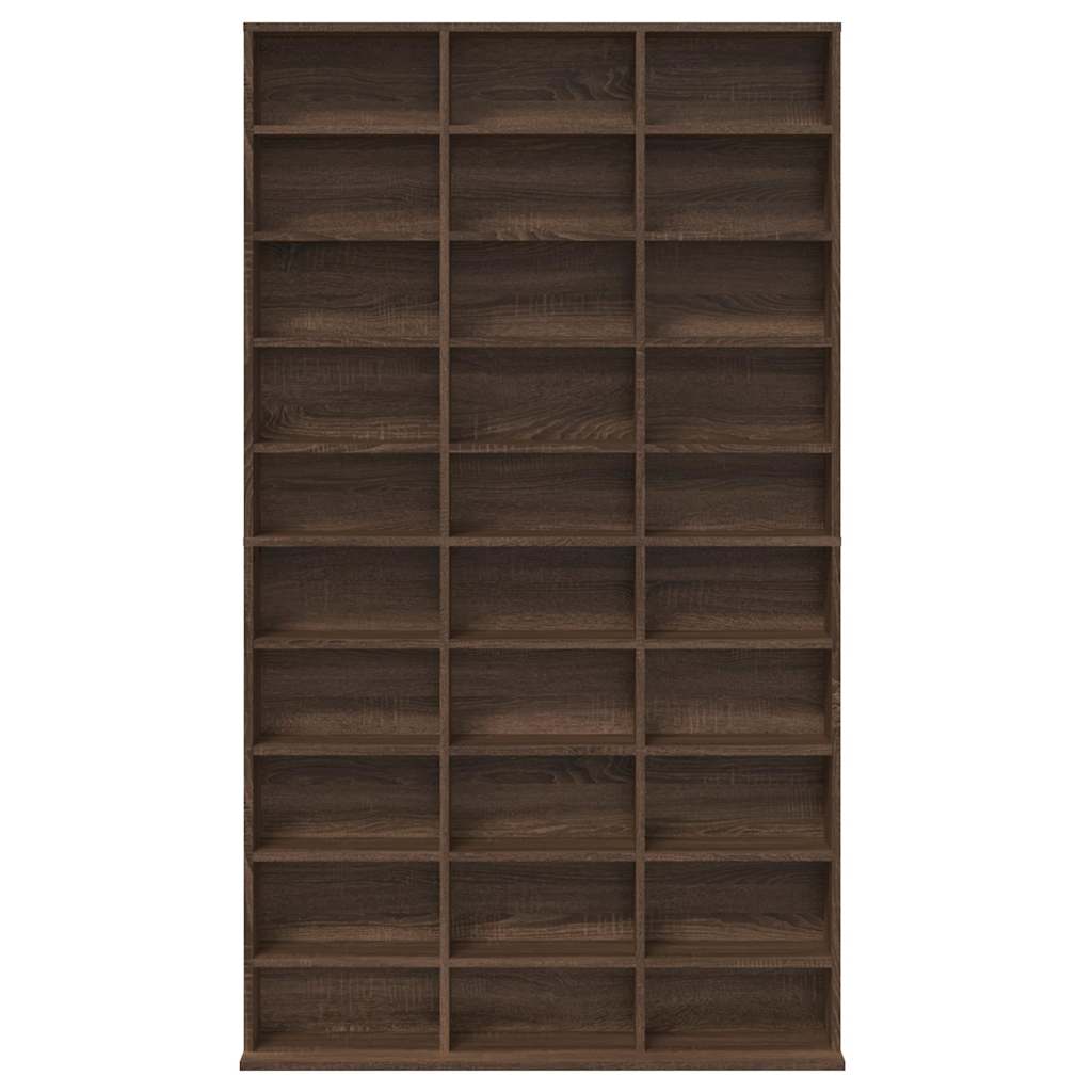 CD Cabinet Brown Oak 102x23x177.5 cm Engineered Wood