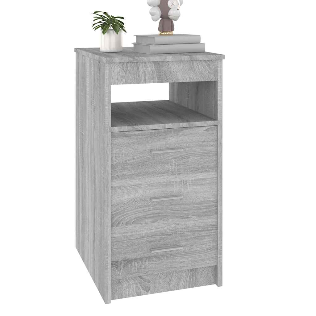 Drawer Cabinet | Grey Sonoma | Engineered wood | Compact | Drawer Cabinet