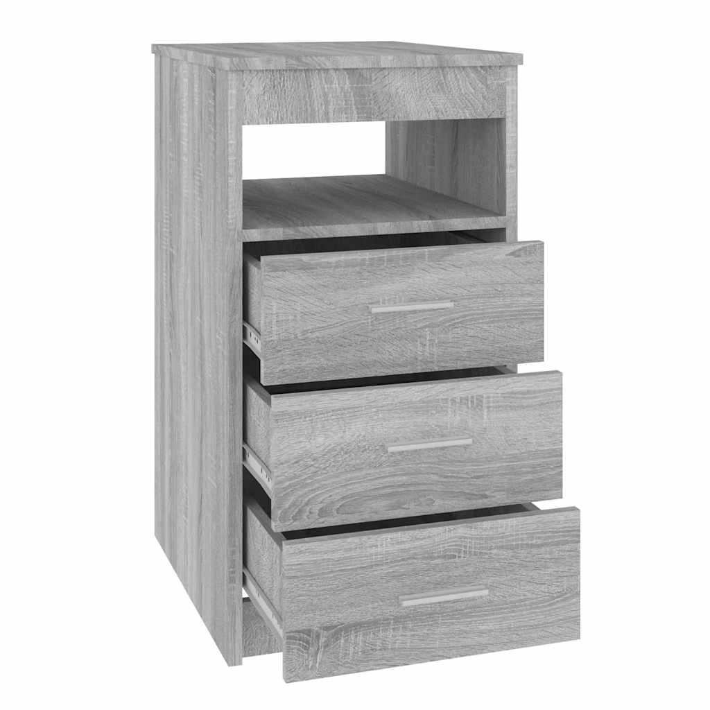 Drawer Cabinet | Grey Sonoma | Engineered wood | Compact | Drawer Cabinet