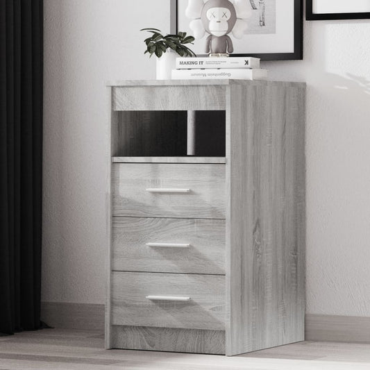 Drawer Cabinet | Grey Sonoma | Engineered wood | Compact | Drawer Cabinet