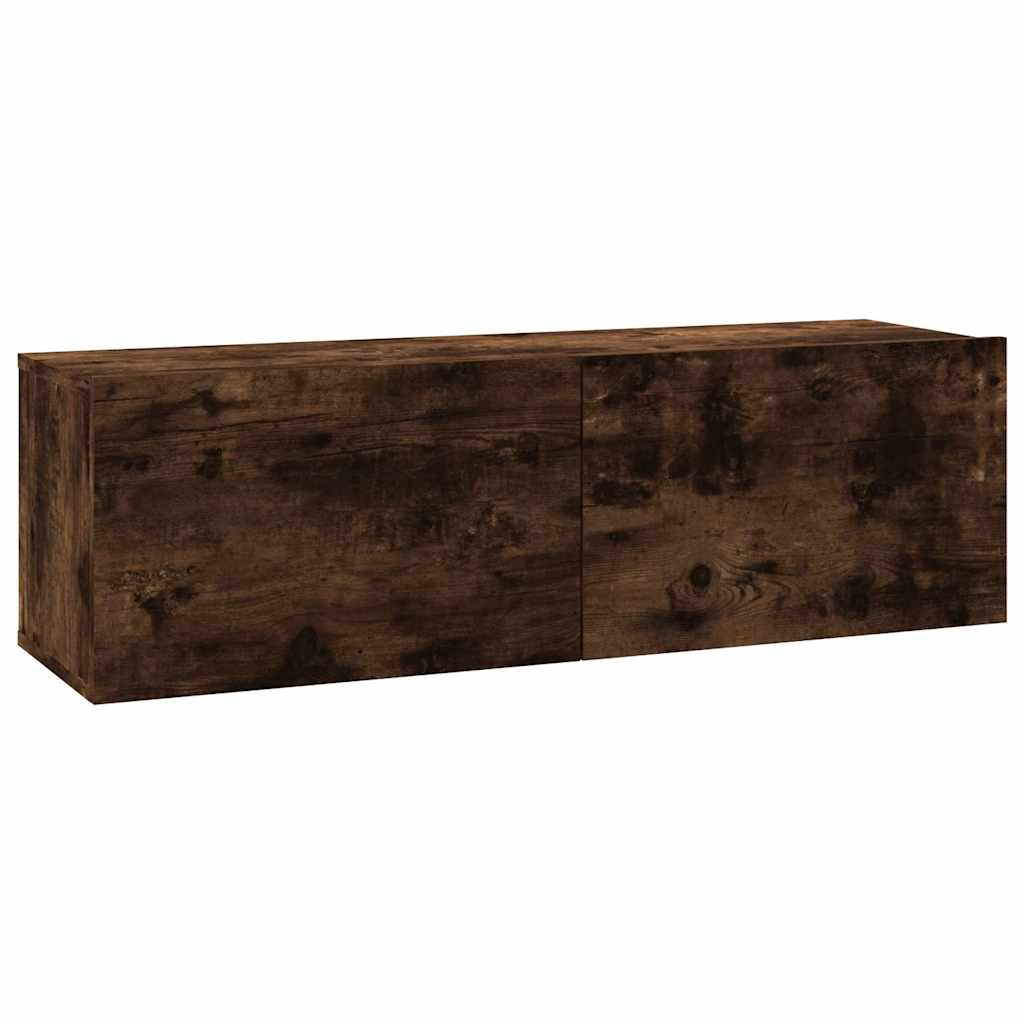 815096 vidaXL TV Wall Cabinet Smoked Oak 100x30x30 cm Engineered Wood