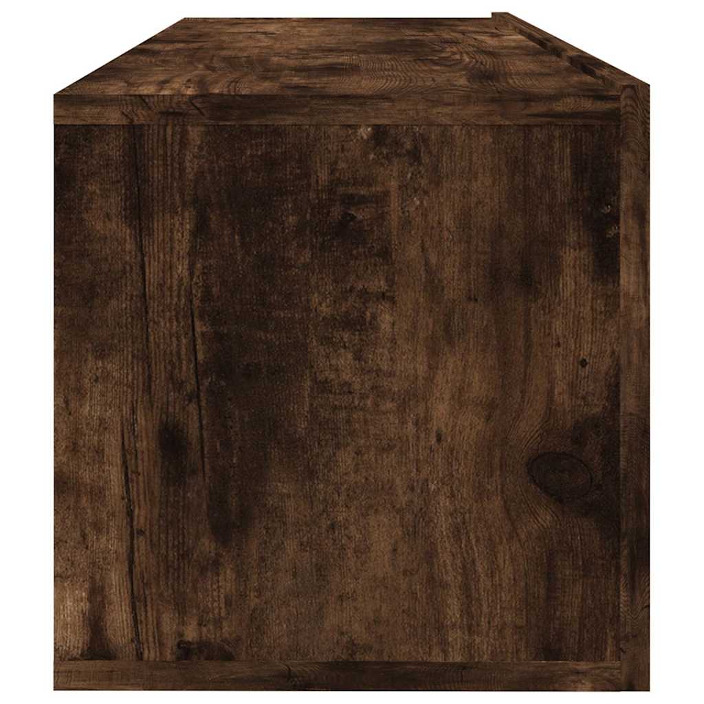 815096 vidaXL TV Wall Cabinet Smoked Oak 100x30x30 cm Engineered Wood