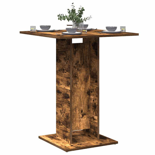 vidaXL Bistro Table Smoked Oak 60x60x75 cm Engineered Wood