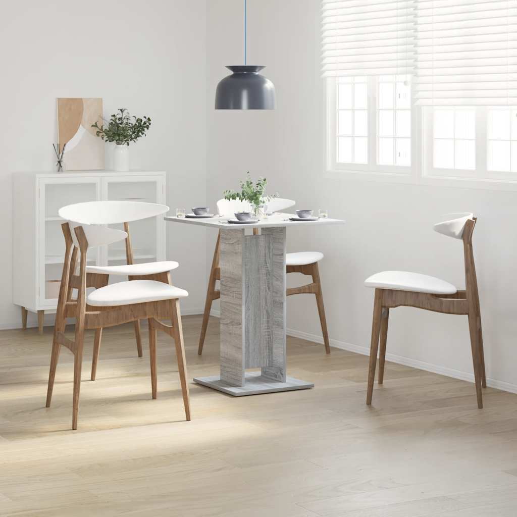 vidaXL Bistro Table Grey Sonoma 60x60x75 cm Engineered Wood