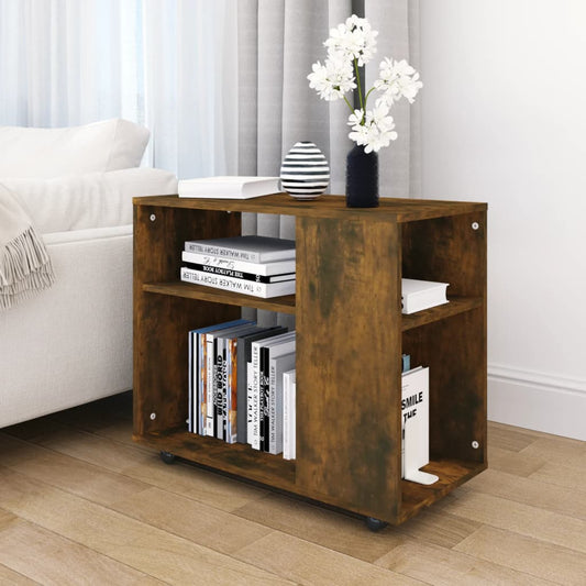 vidaXL Side Table Smoked Oak 70x35x55 cm Engineered Wood