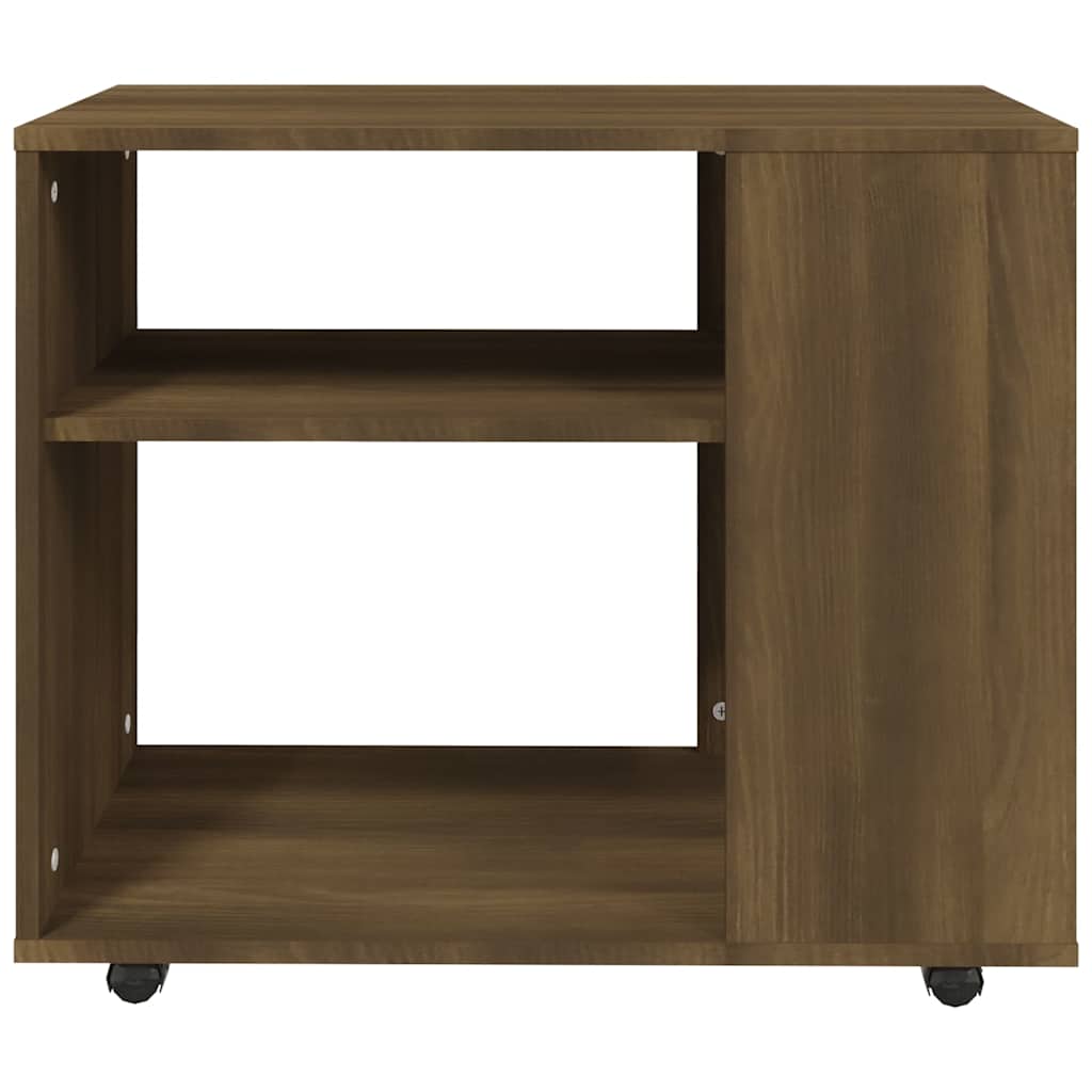 Side Table Brown Oak 70x35x60.5 cm Engineered Wood