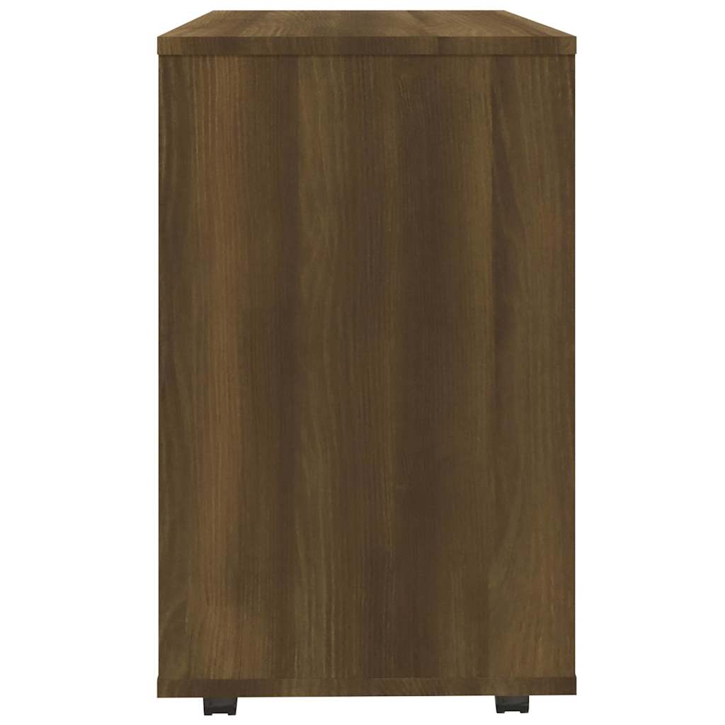 Side Table Brown Oak 70x35x60.5 cm Engineered Wood