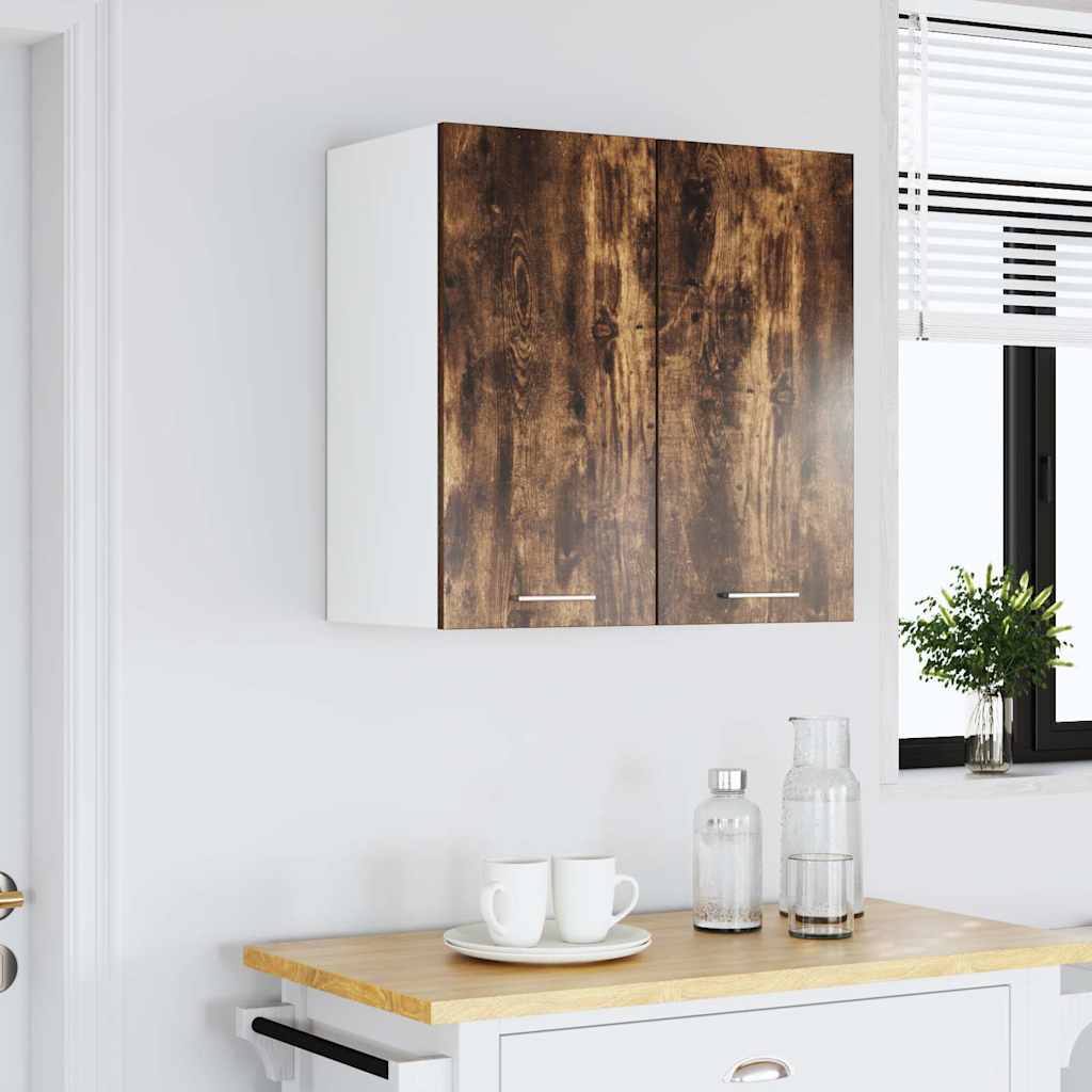 815111 vidaXL Hanging Cabinet "Lyon" Smoked Oak 60x31x60 cm Engineered Wood