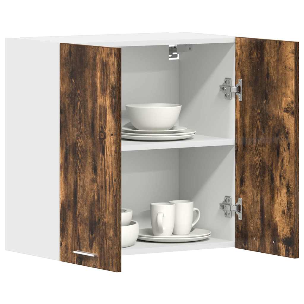 815111 vidaXL Hanging Cabinet "Lyon" Smoked Oak 60x31x60 cm Engineered Wood