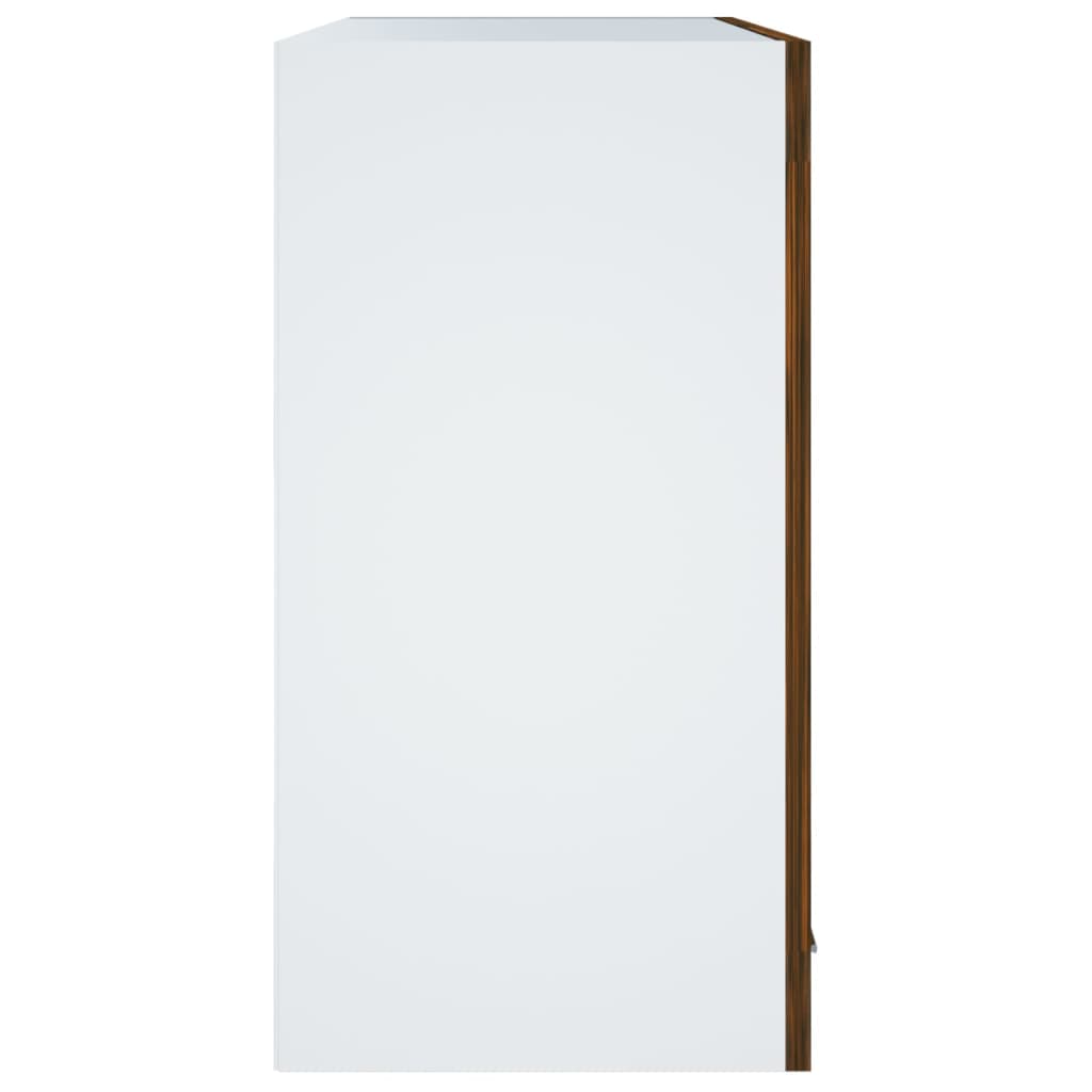 Hanging Glass Cabinet Lyon Smoked Oak 60x31x60 cm Engineered Wood