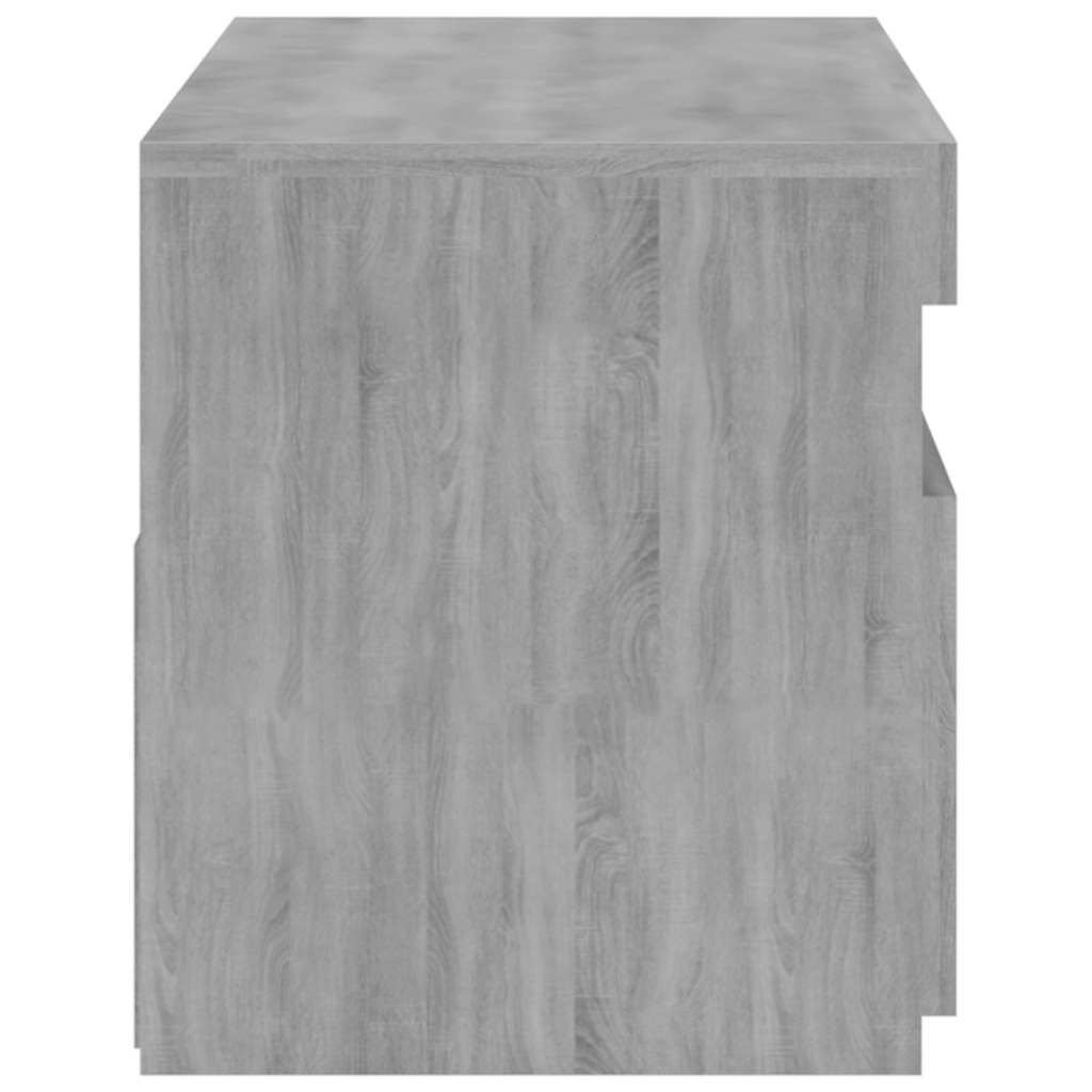 815125 vidaXL TV Cabinet with LED Lights Grey Sonoma 75x35x40 cm