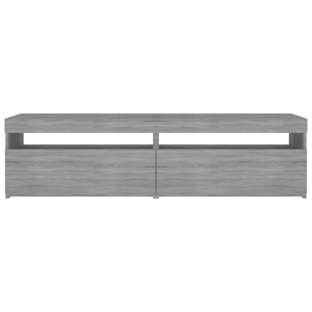 vidaXL TV Cabinet with LED Lights 2 pcs Grey Sonoma 75x35x40 cm