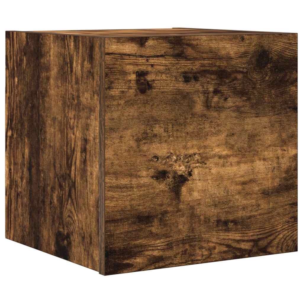 815135 vidaXL Wall Mounted TV Cabinet Smoked Oak 30,5x30x30 cm