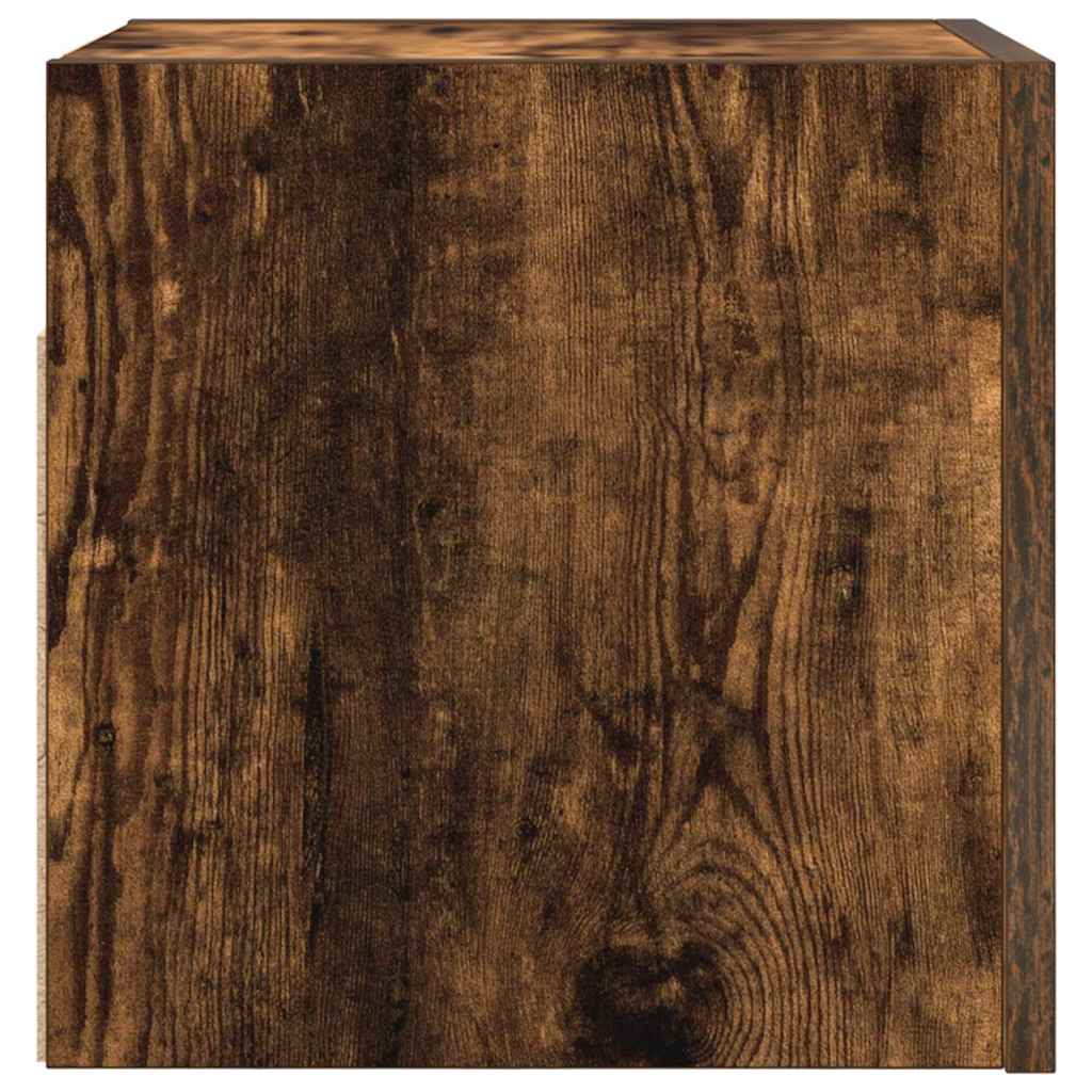 815135 vidaXL Wall Mounted TV Cabinet Smoked Oak 30,5x30x30 cm