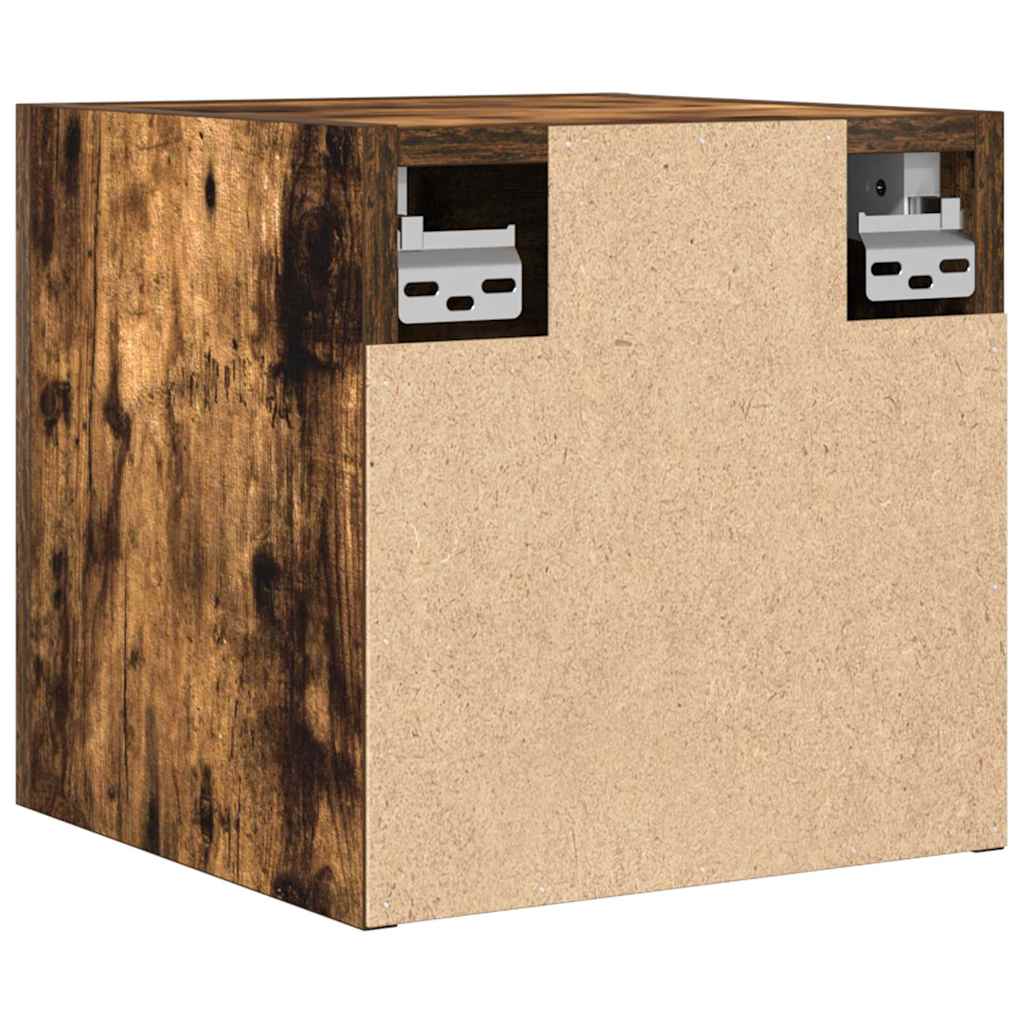 815135 vidaXL Wall Mounted TV Cabinet Smoked Oak 30,5x30x30 cm